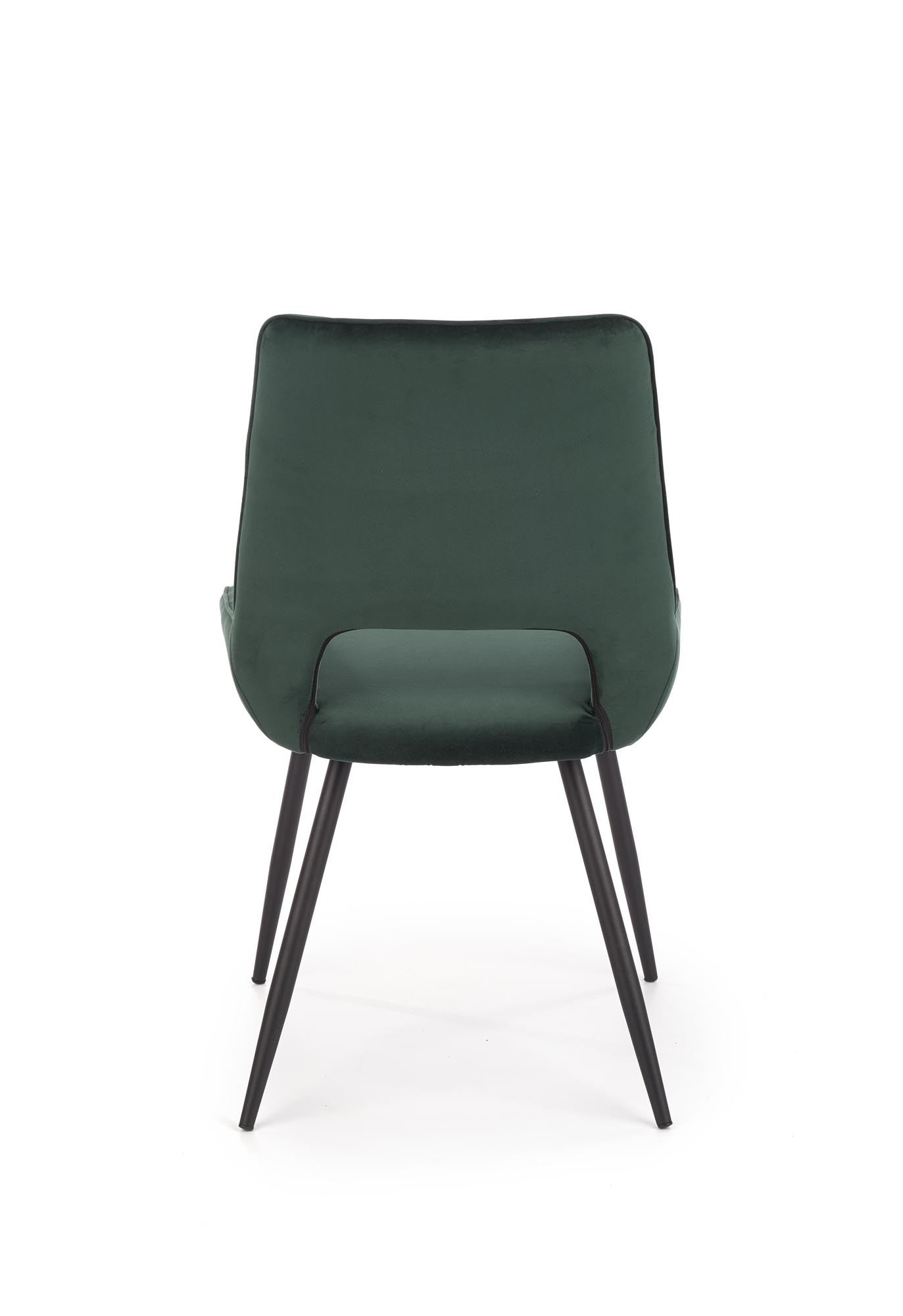 Eetkamerstoel - fluwelen stof - 52x88x58 cm - groen