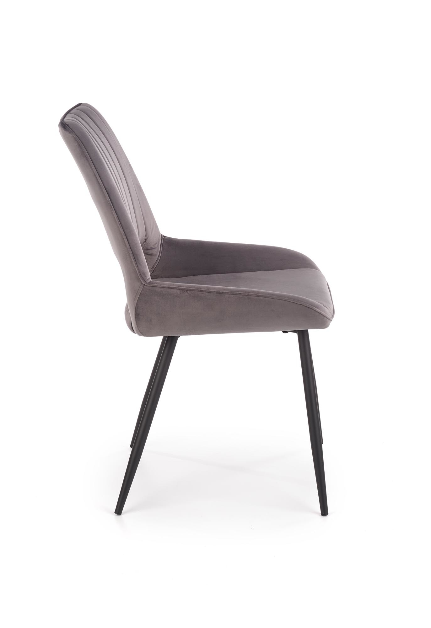Eetkamerstoel - fluwelen stof - 52x88x58 cm - grijs