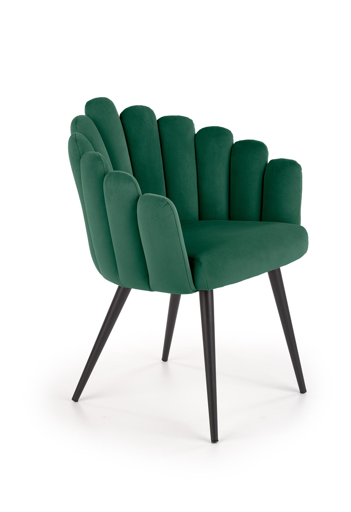 Eetkamerstoel - fluwelen stof - 65x85x50 cm - groen