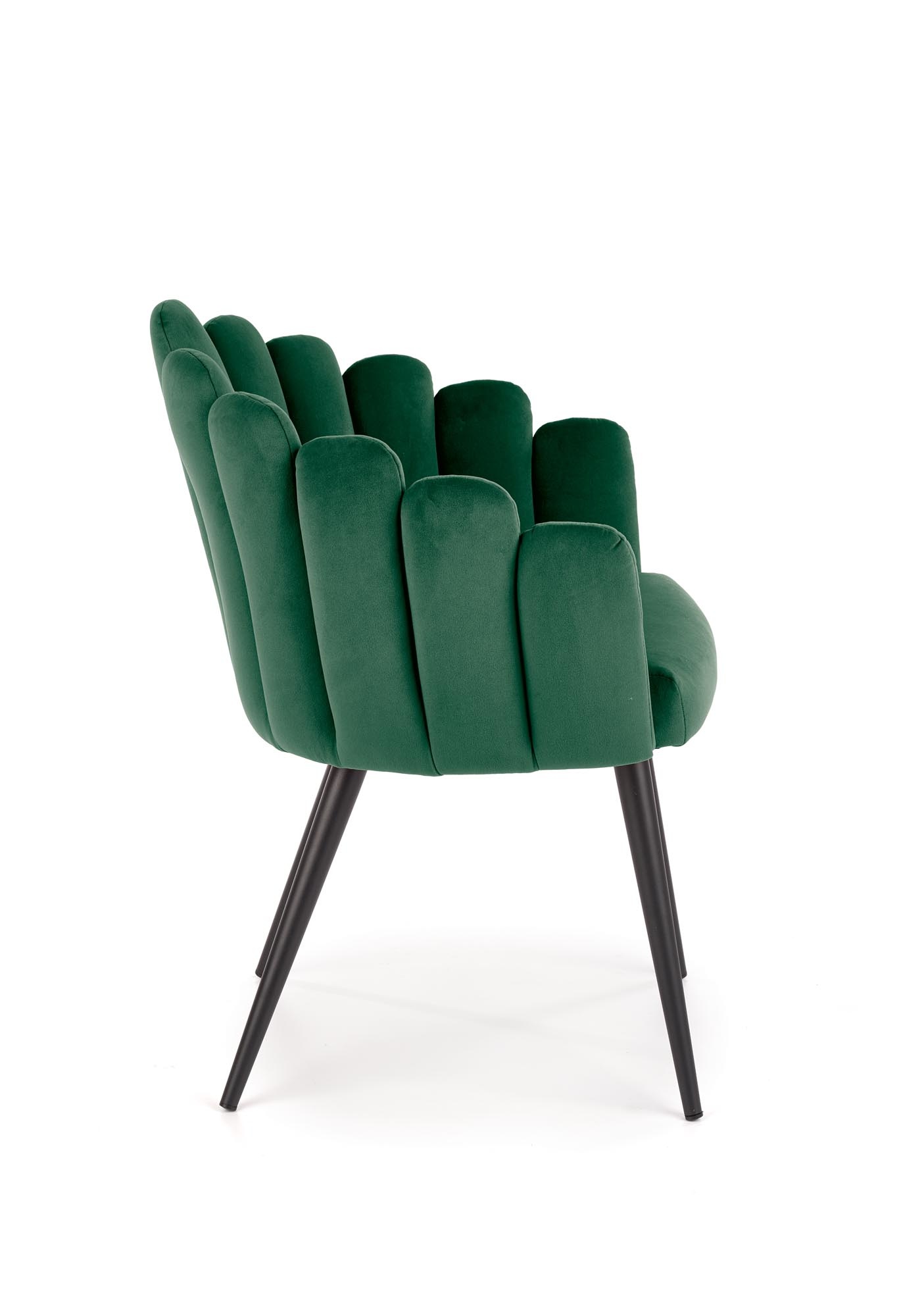 Eetkamerstoel - fluwelen stof - 65x85x50 cm - groen