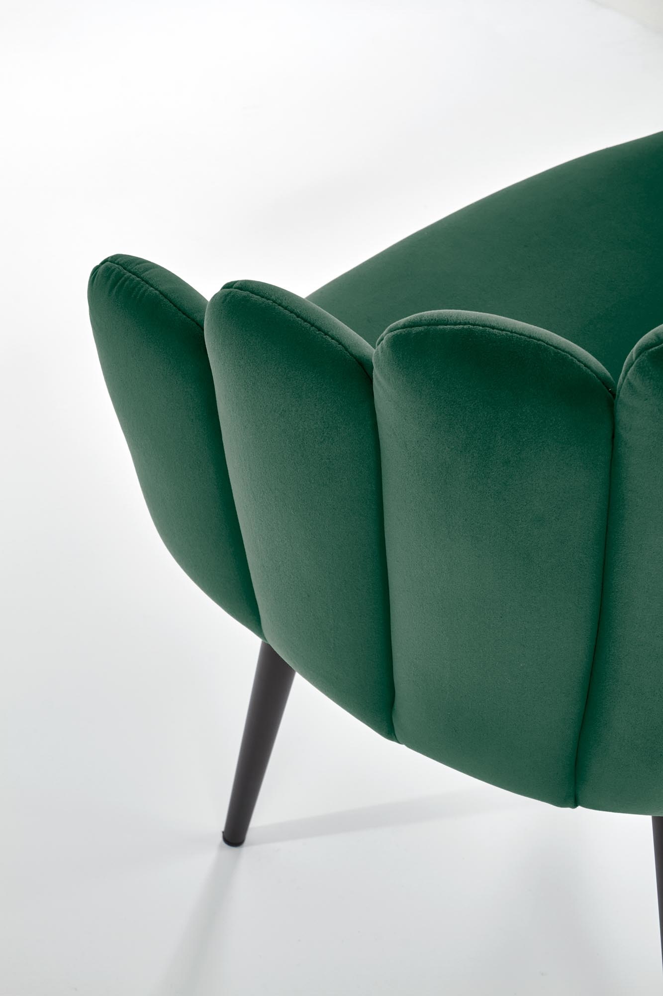 Eetkamerstoel - fluwelen stof - 65x85x50 cm - groen