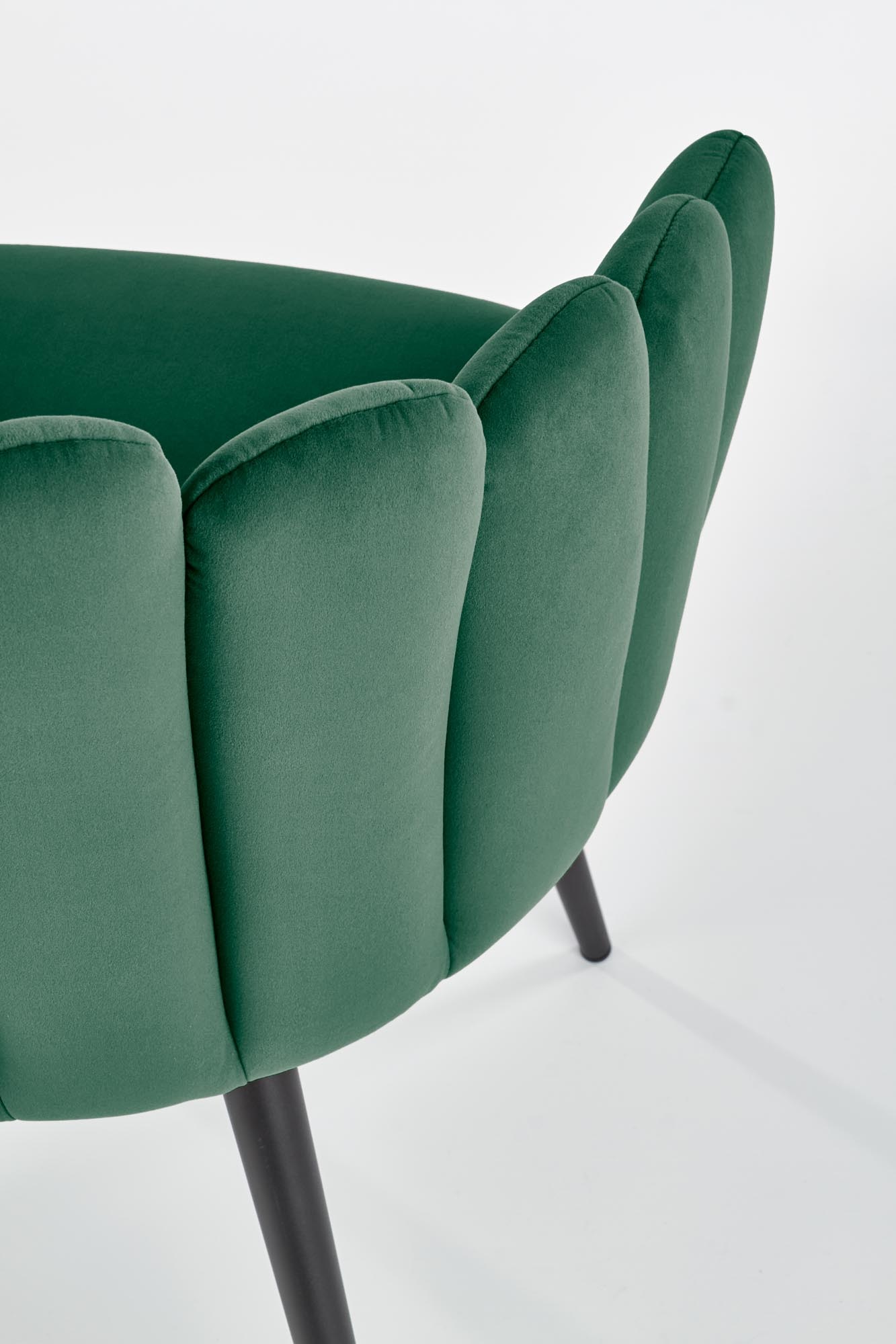 Eetkamerstoel - fluwelen stof - 65x85x50 cm - groen