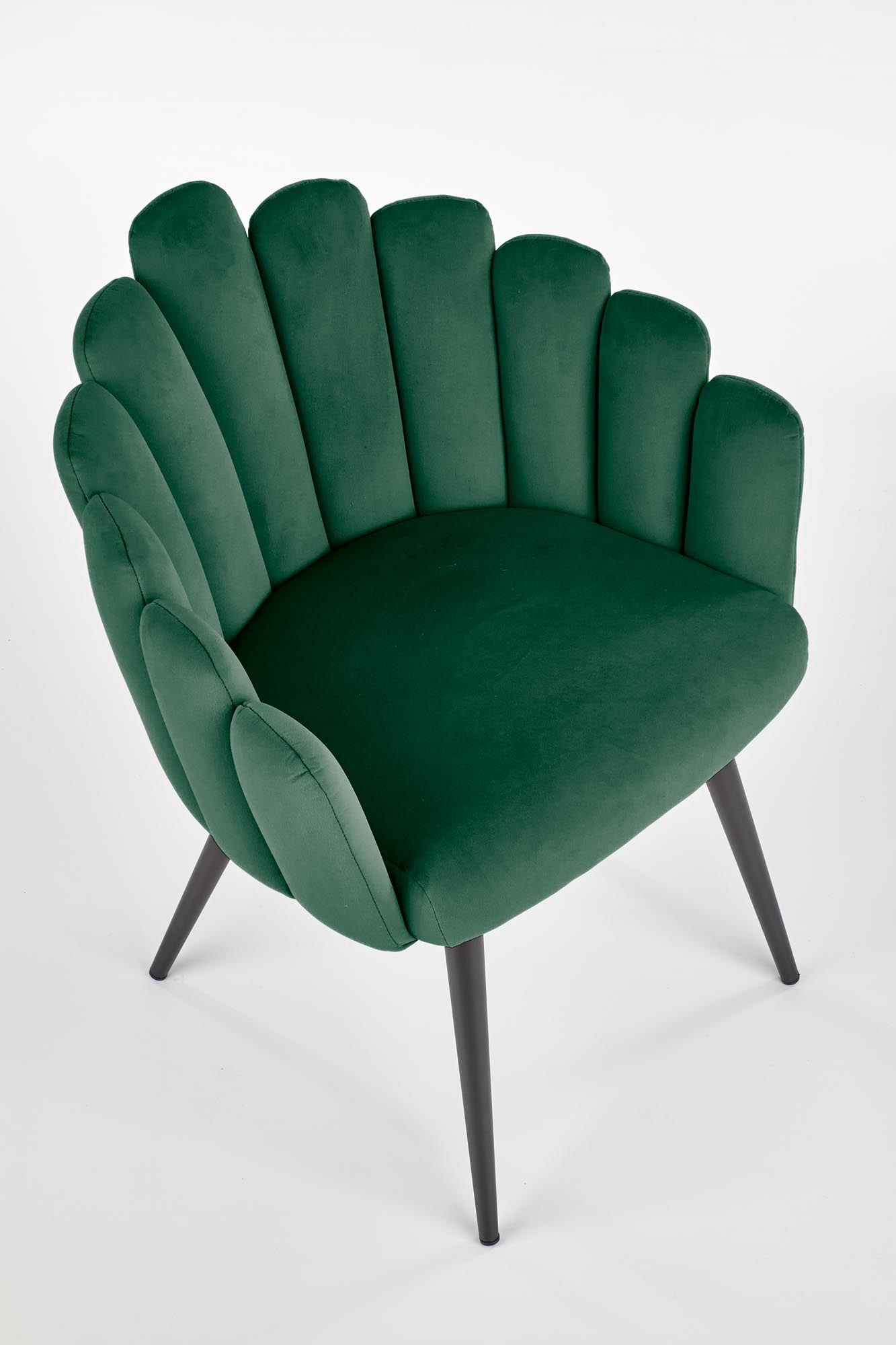 Eetkamerstoel - fluwelen stof - 65x85x50 cm - groen