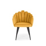 Eetkamerstoel - fluwelen stof - 65x85x50 cm - mosterd