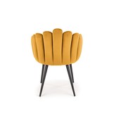 Eetkamerstoel - fluwelen stof - 65x85x50 cm - mosterd