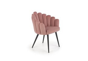 Eetkamerstoel - fluwelen stof - 65x85x50 cm - roze