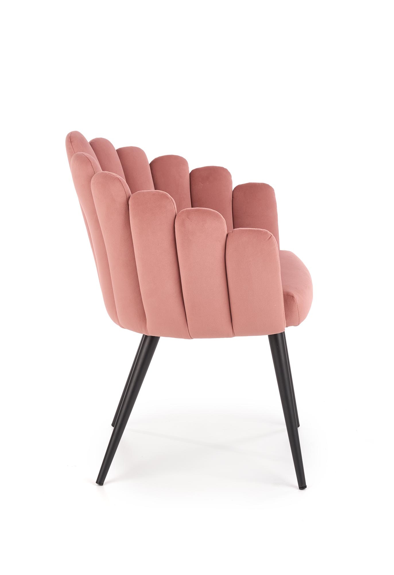 Eetkamerstoel - fluwelen stof - 65x85x50 cm - roze