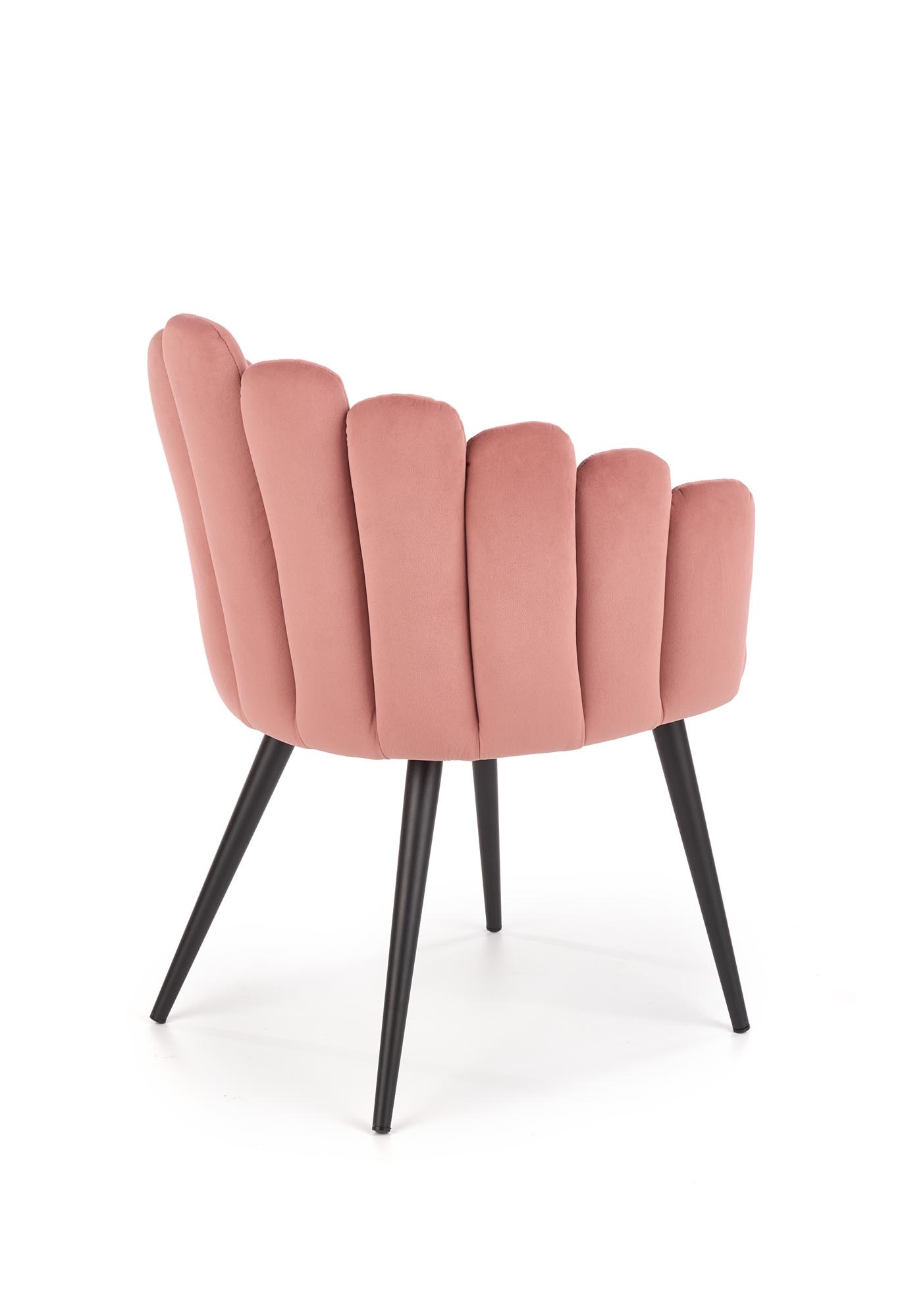 Eetkamerstoel - fluwelen stof - 65x85x50 cm - roze