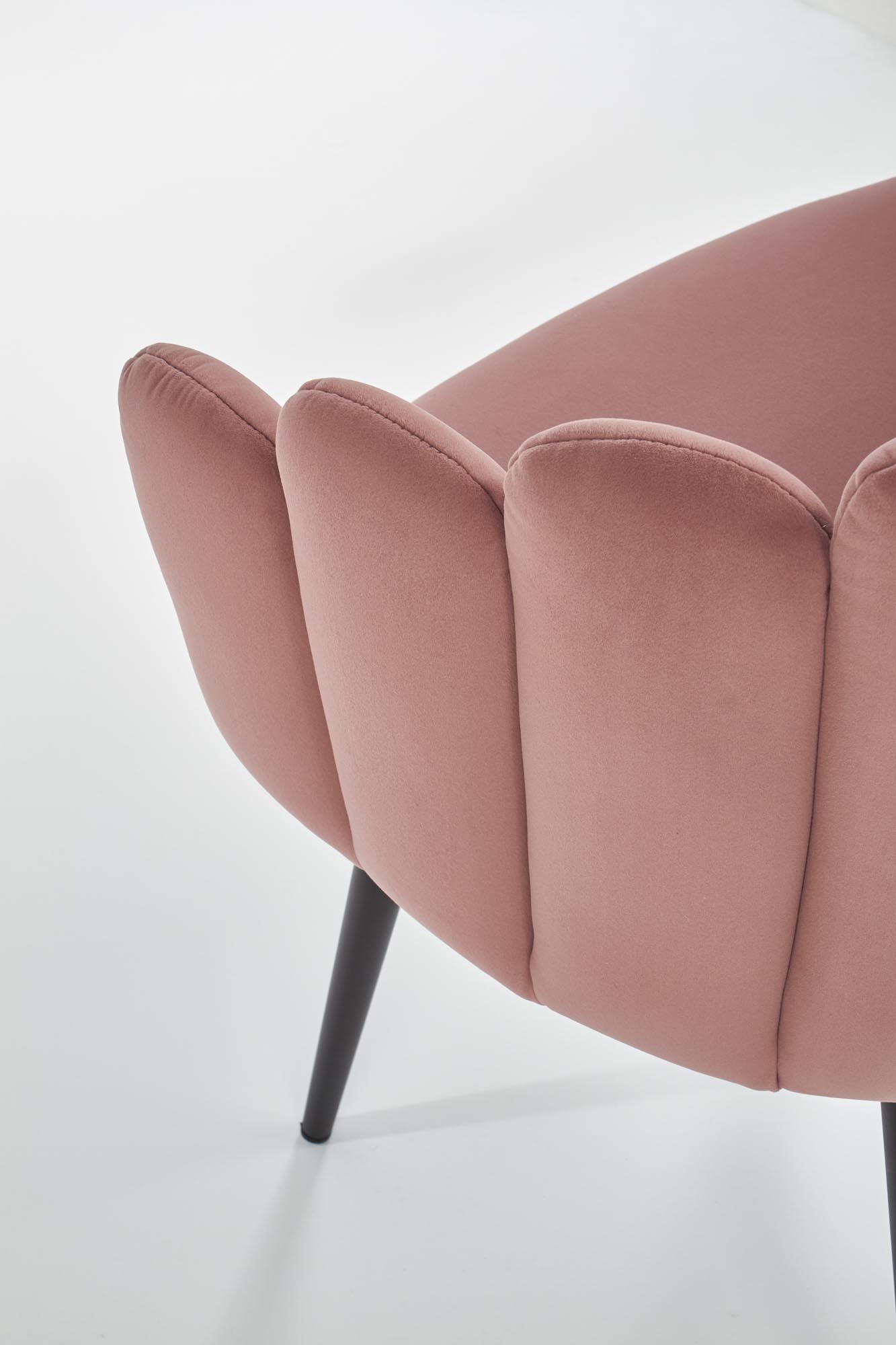 Eetkamerstoel - fluwelen stof - 65x85x50 cm - roze