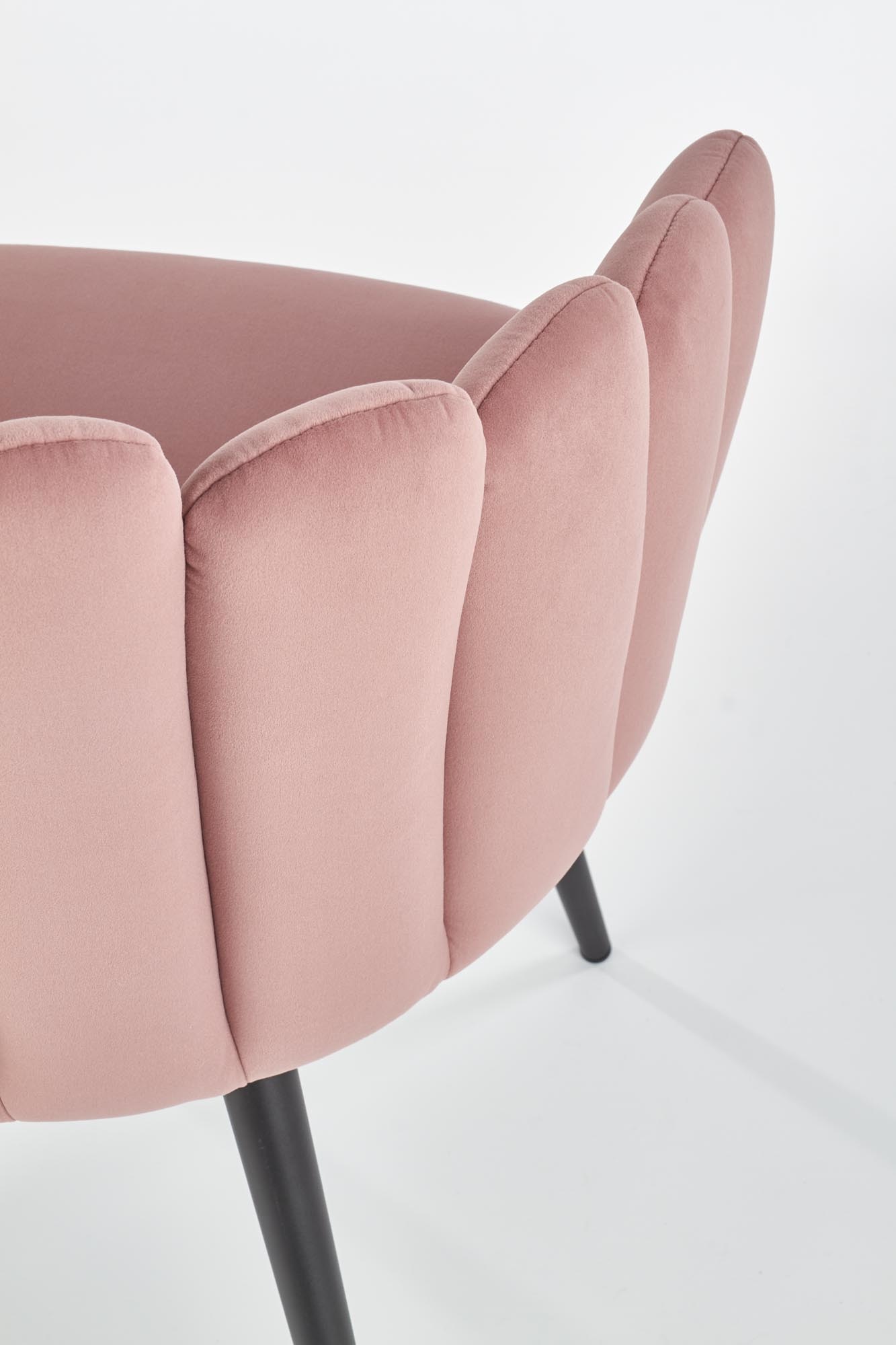 Eetkamerstoel - fluwelen stof - 65x85x50 cm - roze