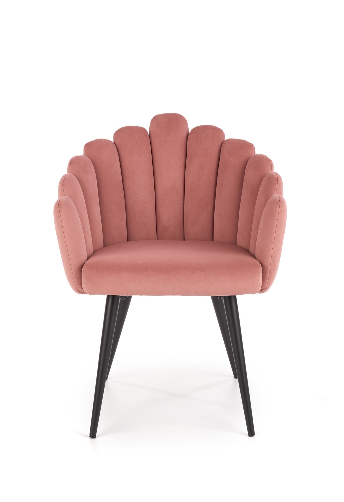 Eetkamerstoel - fluwelen stof - 65x85x50 cm - roze