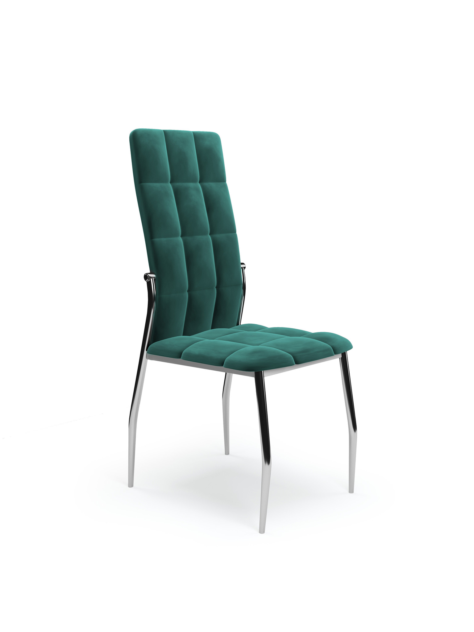 Eetkamerstoel - fluwelen stof - 43x101x54 cm - groen