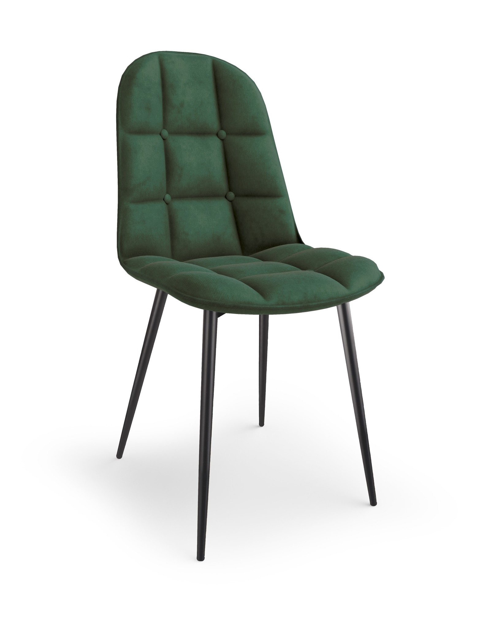 Eetkamerstoel - fluwelen stof - 44x87x56 cm - groen