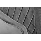 Eetkamerstoel - fluwelen stof - 62x78x53 cm - grijs