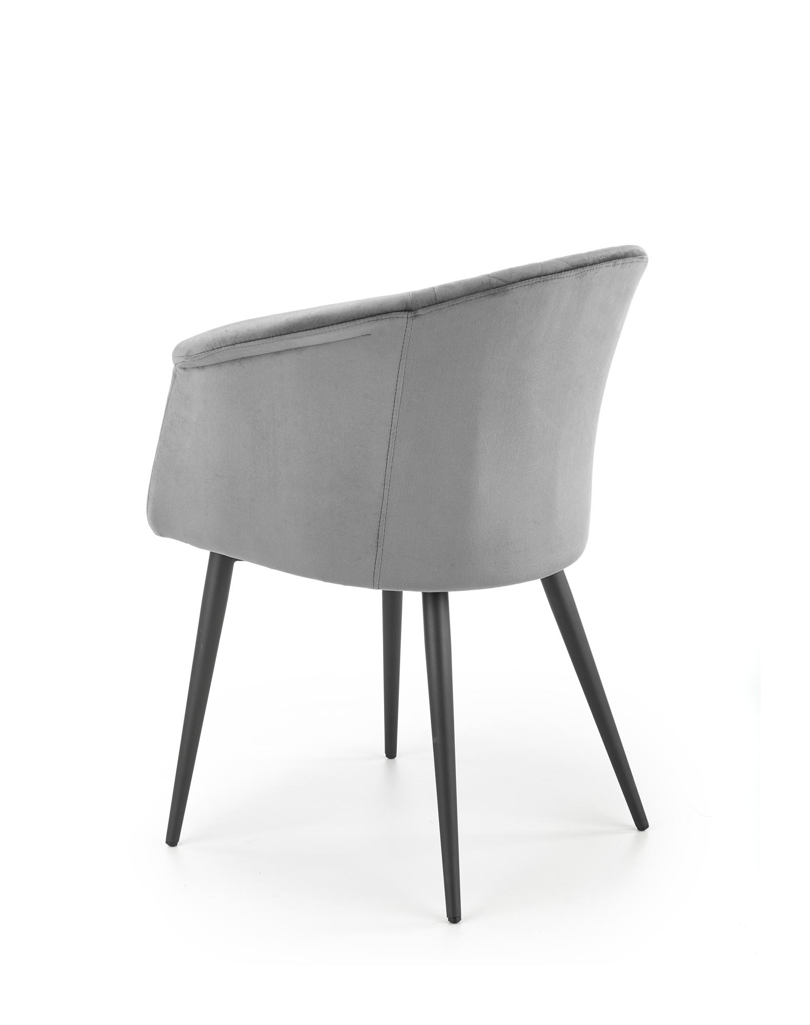 Eetkamerstoel - fluwelen stof - 62x78x53 cm - grijs