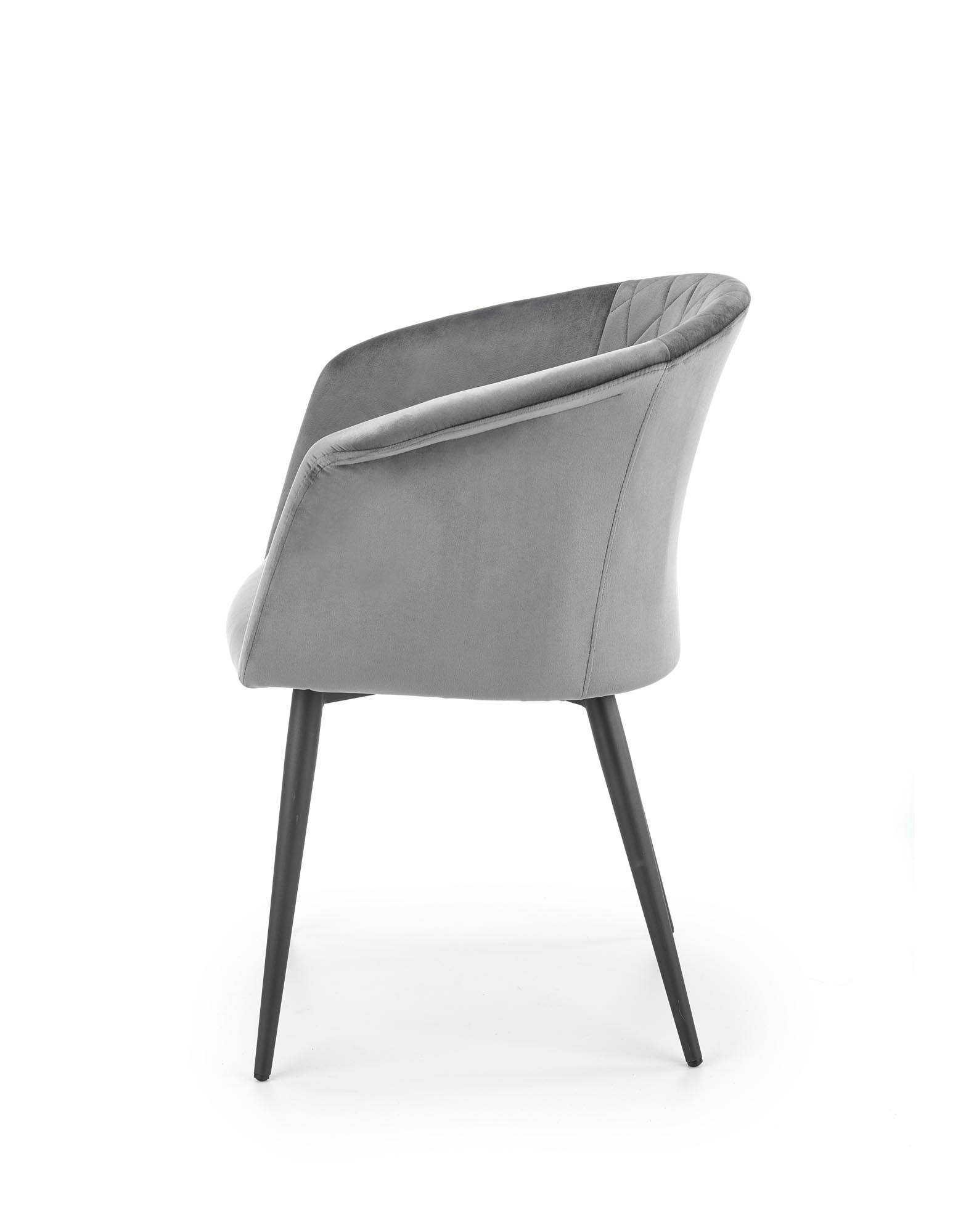 Eetkamerstoel - fluwelen stof - 62x78x53 cm - grijs