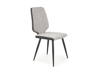 Eetkamerstoel - stof - 45x91x54 cm - zwart grijs