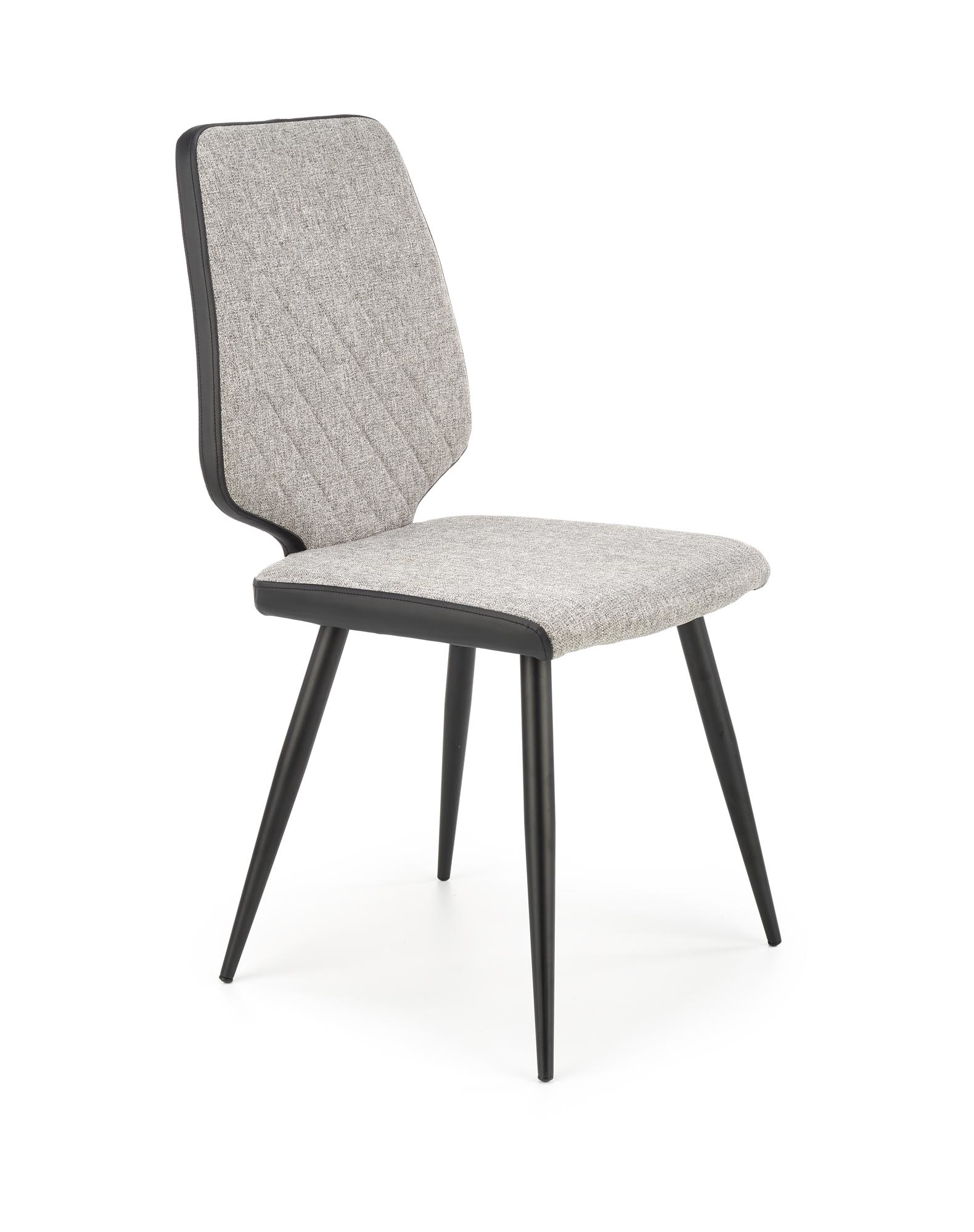 Eetkamerstoel - stof - 45x91x54 cm - zwart grijs