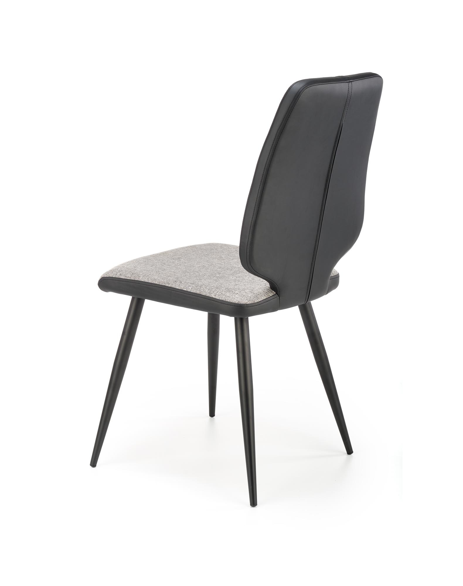 Eetkamerstoel - stof - 45x91x54 cm - zwart grijs