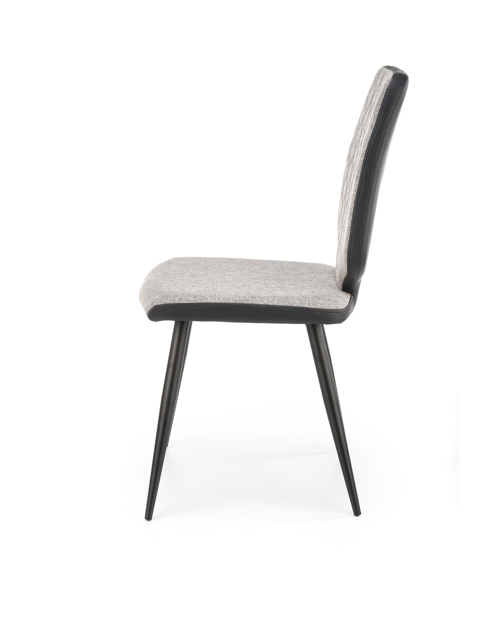 Eetkamerstoel - stof - 45x91x54 cm - zwart grijs