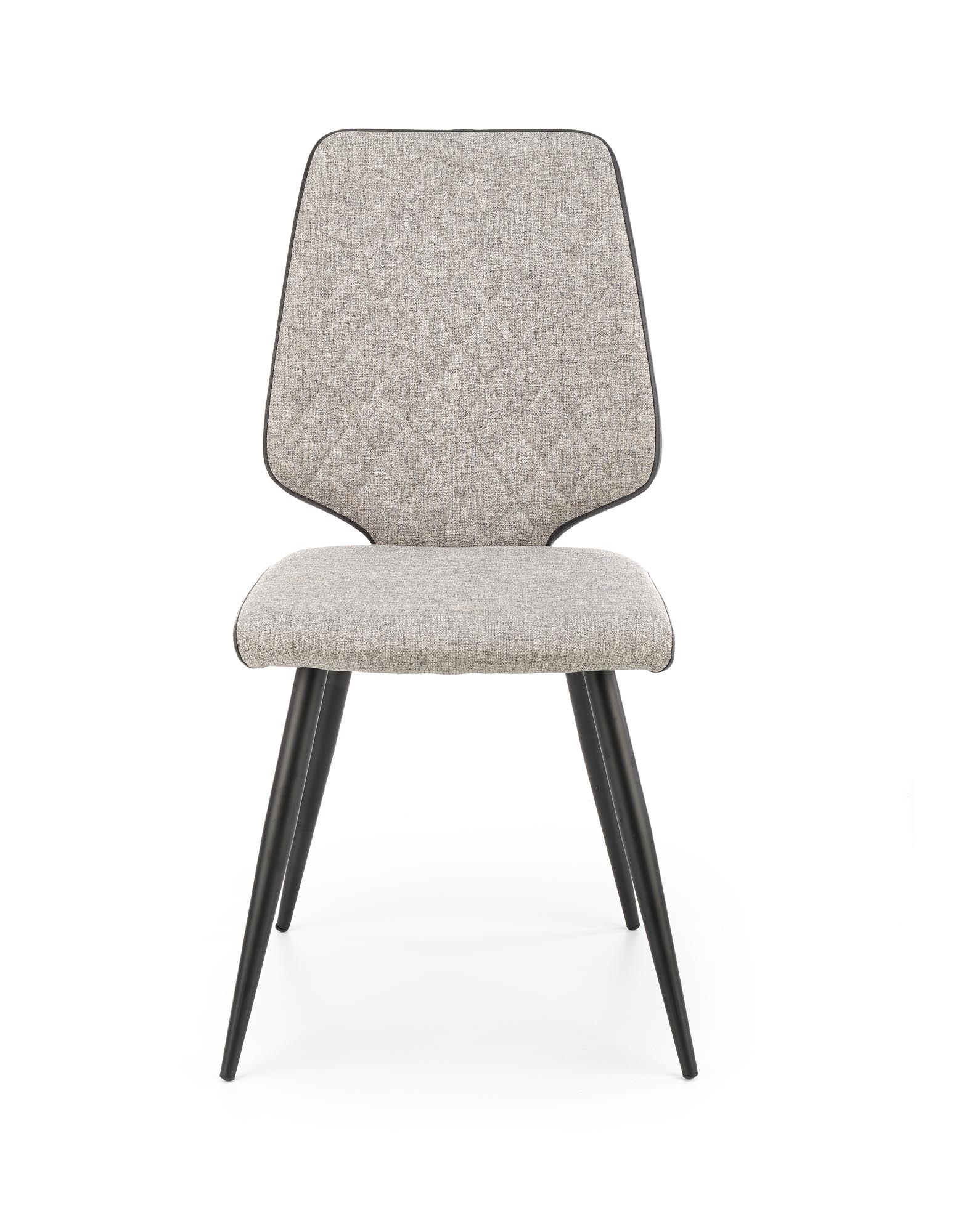 Eetkamerstoel - stof - 45x91x54 cm - zwart grijs
