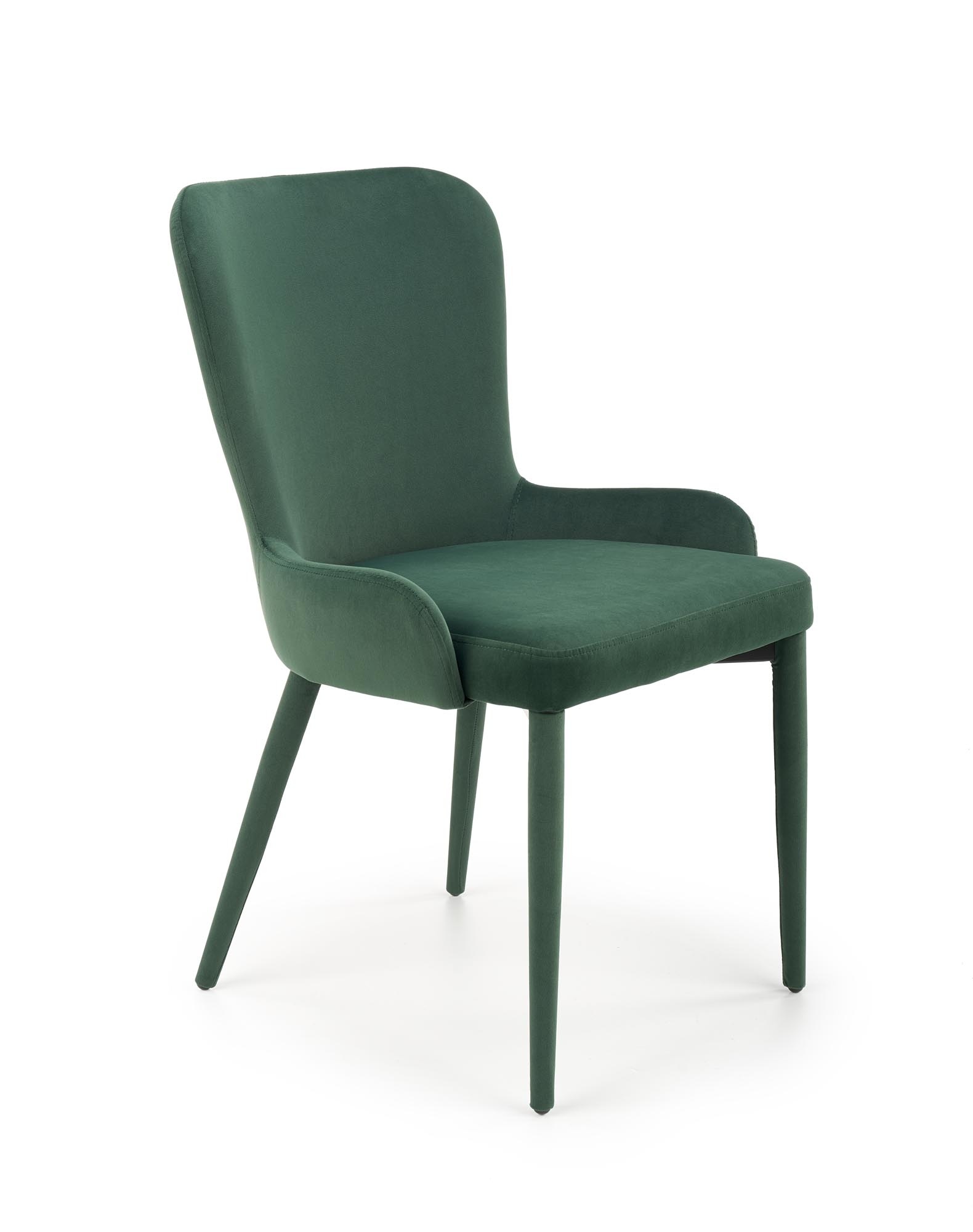 Eetkamerstoel - fluwelen stof - 55x86x57 cm - groen