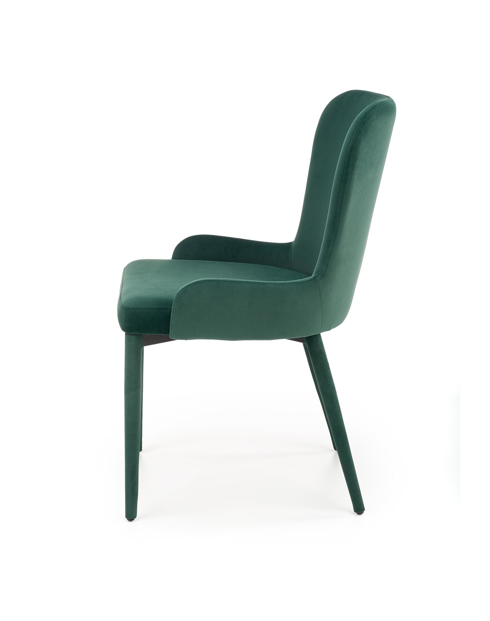 Eetkamerstoel - fluwelen stof - 55x86x57 cm - groen