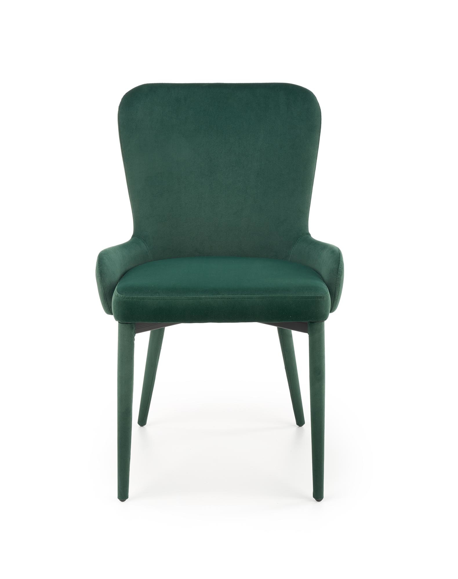 Eetkamerstoel - fluwelen stof - 55x86x57 cm - groen