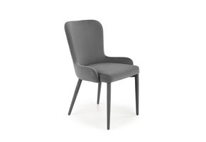 Eetkamerstoel - fluwelen stof - 55x86x57 cm - grijs