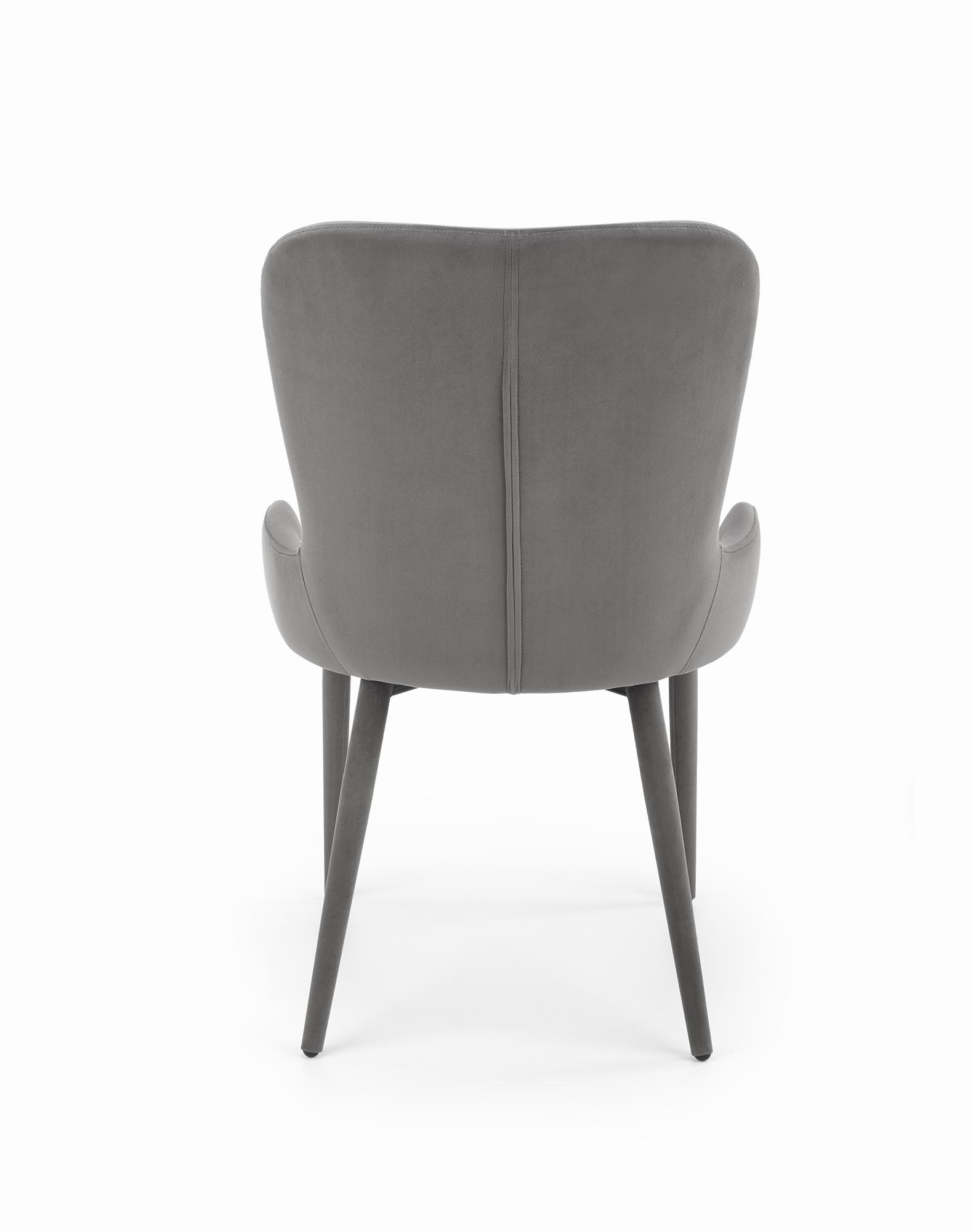 Eetkamerstoel - fluwelen stof - 55x86x57 cm - grijs