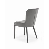 Eetkamerstoel - fluwelen stof - 55x86x57 cm - grijs