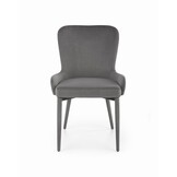 Eetkamerstoel - fluwelen stof - 55x86x57 cm - grijs