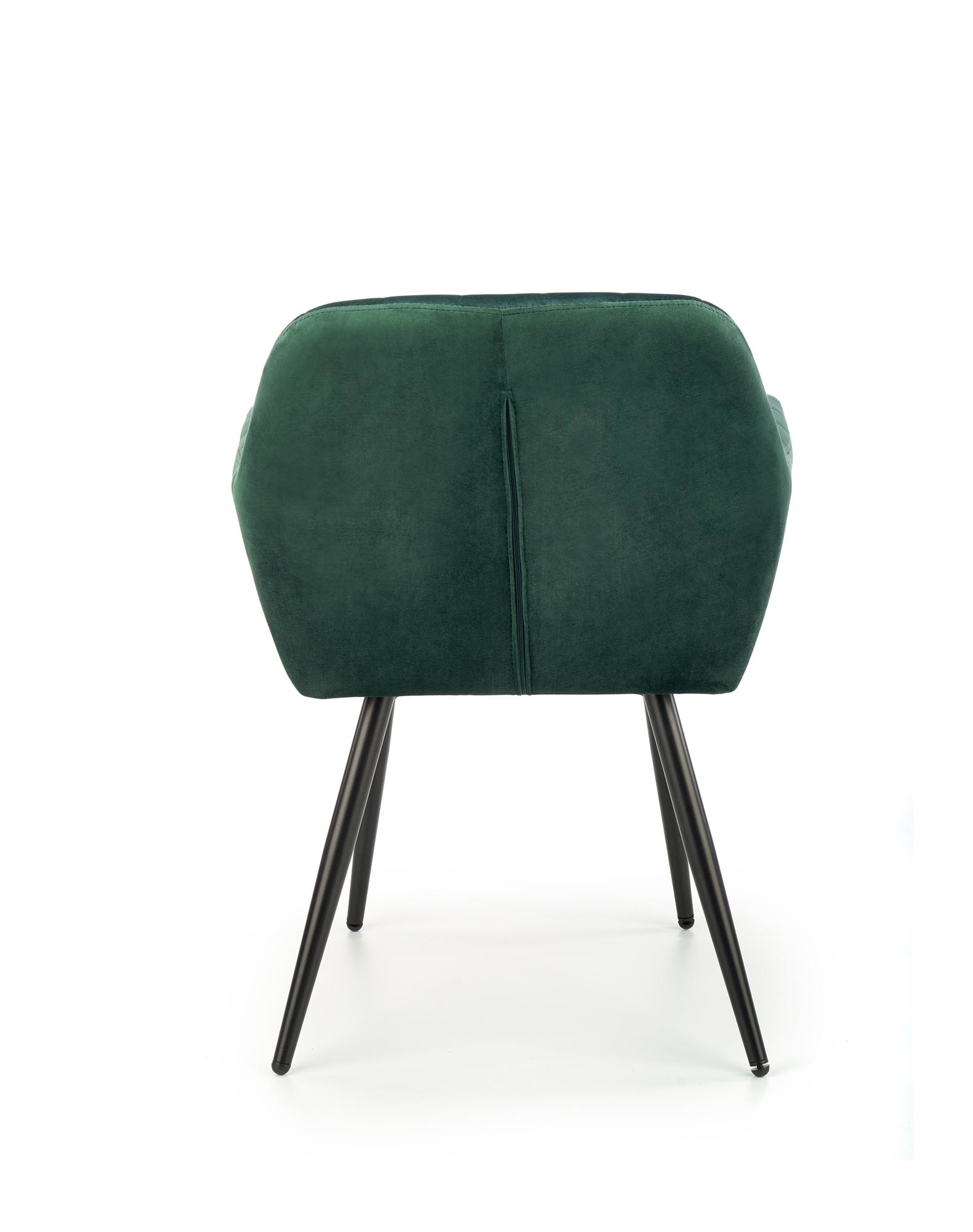 Eetkamerstoel - fluwelen stof - 58x80x53 cm - groen