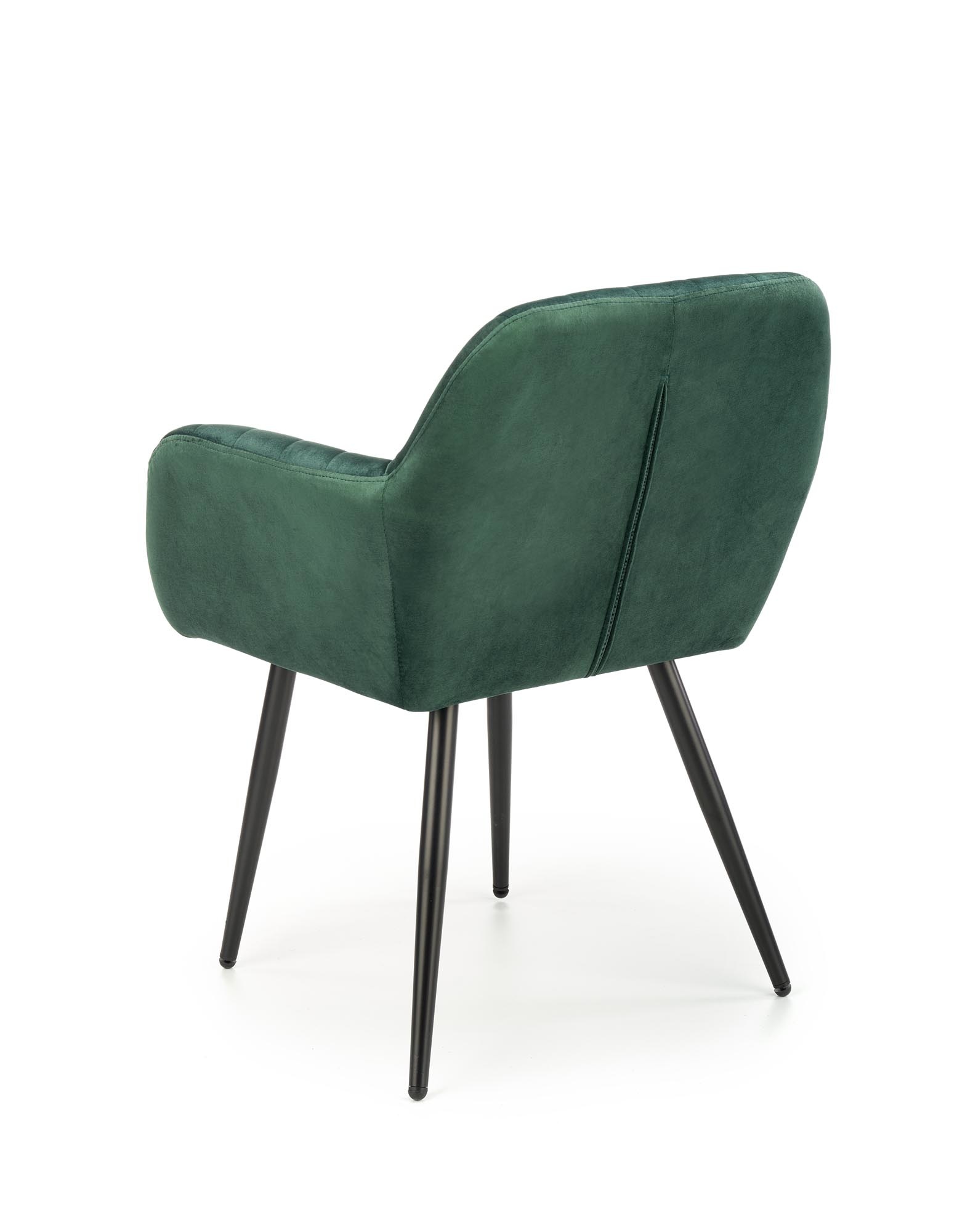 Eetkamerstoel - fluwelen stof - 58x80x53 cm - groen