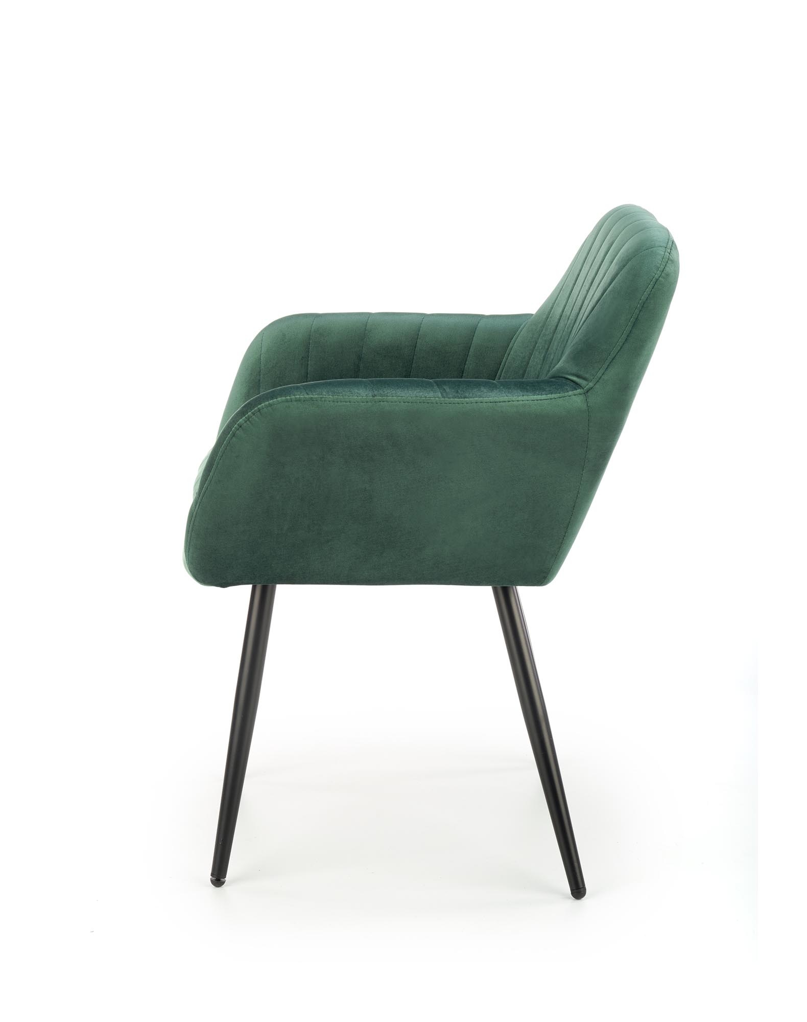 Eetkamerstoel - fluwelen stof - 58x80x53 cm - groen