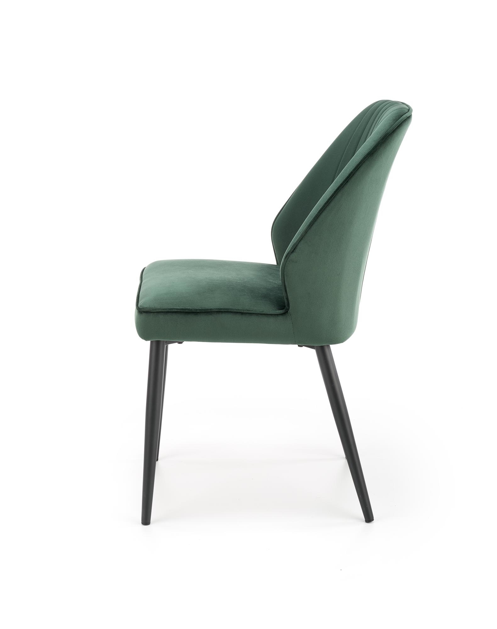 Eetkamerstoel - fluweel stof - 48x85x57 cm - groen