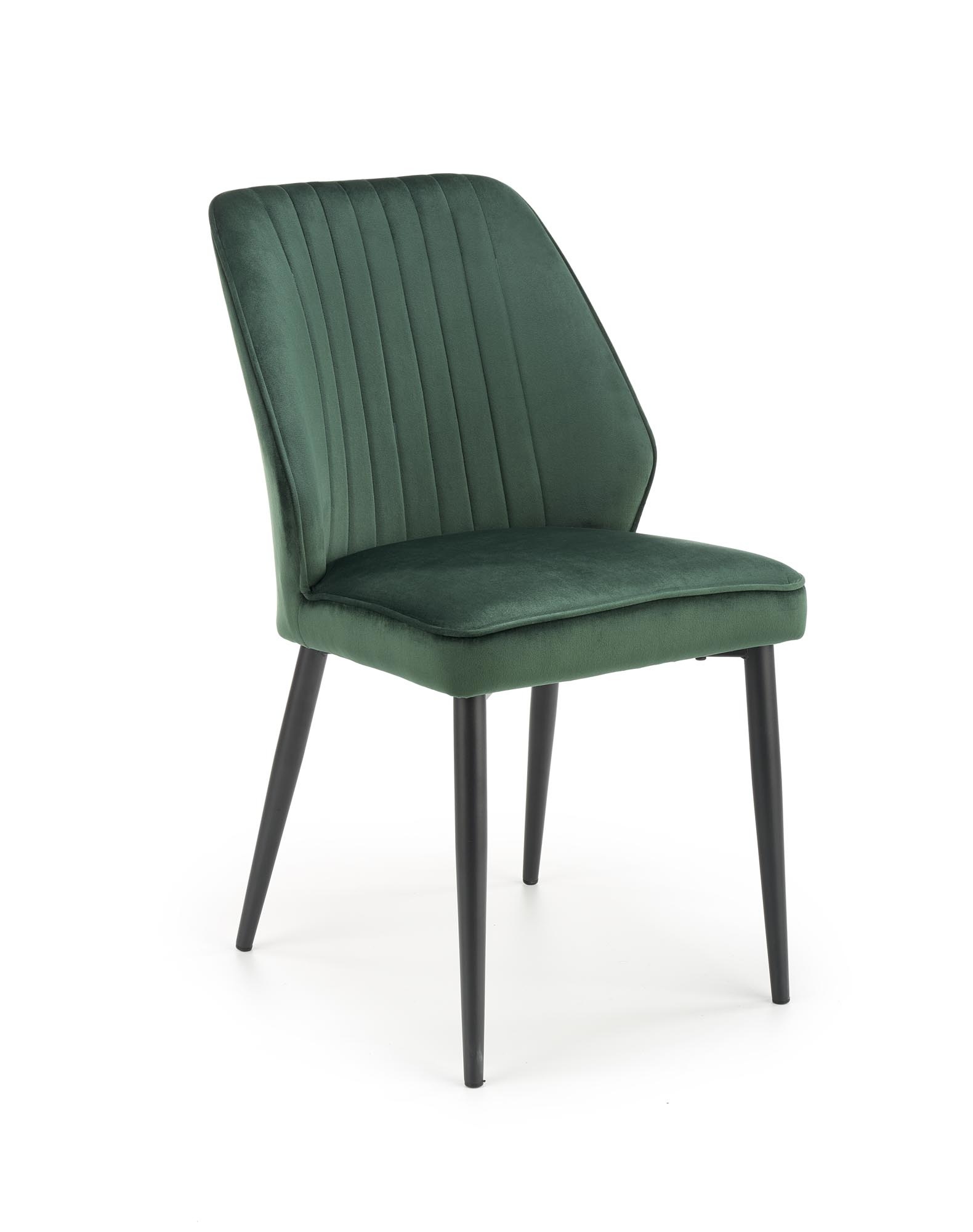 Eetkamerstoel - fluweel stof - 48x85x57 cm - groen