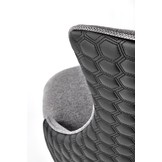 Eetkamerstoel - stof - 53x97x54 cm - grijs zwart