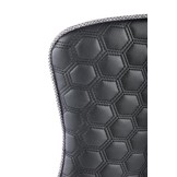 Eetkamerstoel - stof - 53x97x54 cm - grijs zwart