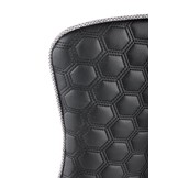 Eetkamerstoel - stof - 53x97x54 cm - grijs zwart