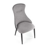 Eetkamerstoel - stof - 53x97x54 cm - grijs zwart