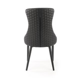 Eetkamerstoel - stof - 53x97x54 cm - grijs zwart