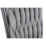 Eetkamerstoel - stof - 48x94x55 cm - grijs