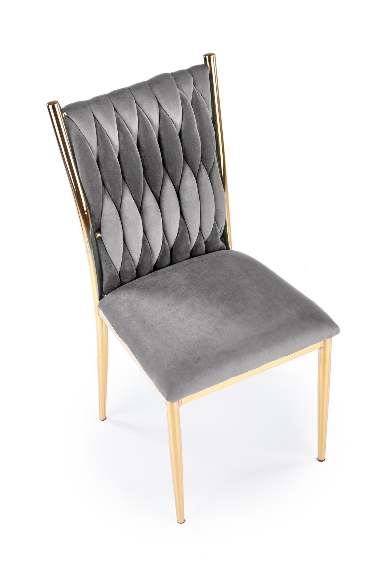 Eetkamerstoel - stof - 48x94x55 cm - grijs