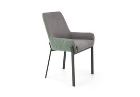 Eetkamerstoel - stof - 55x86x54 cm - groen zwart