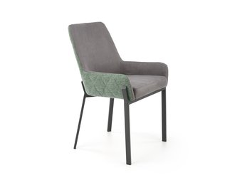 Eetkamerstoel - stof - 55x86x54 cm - groen zwart