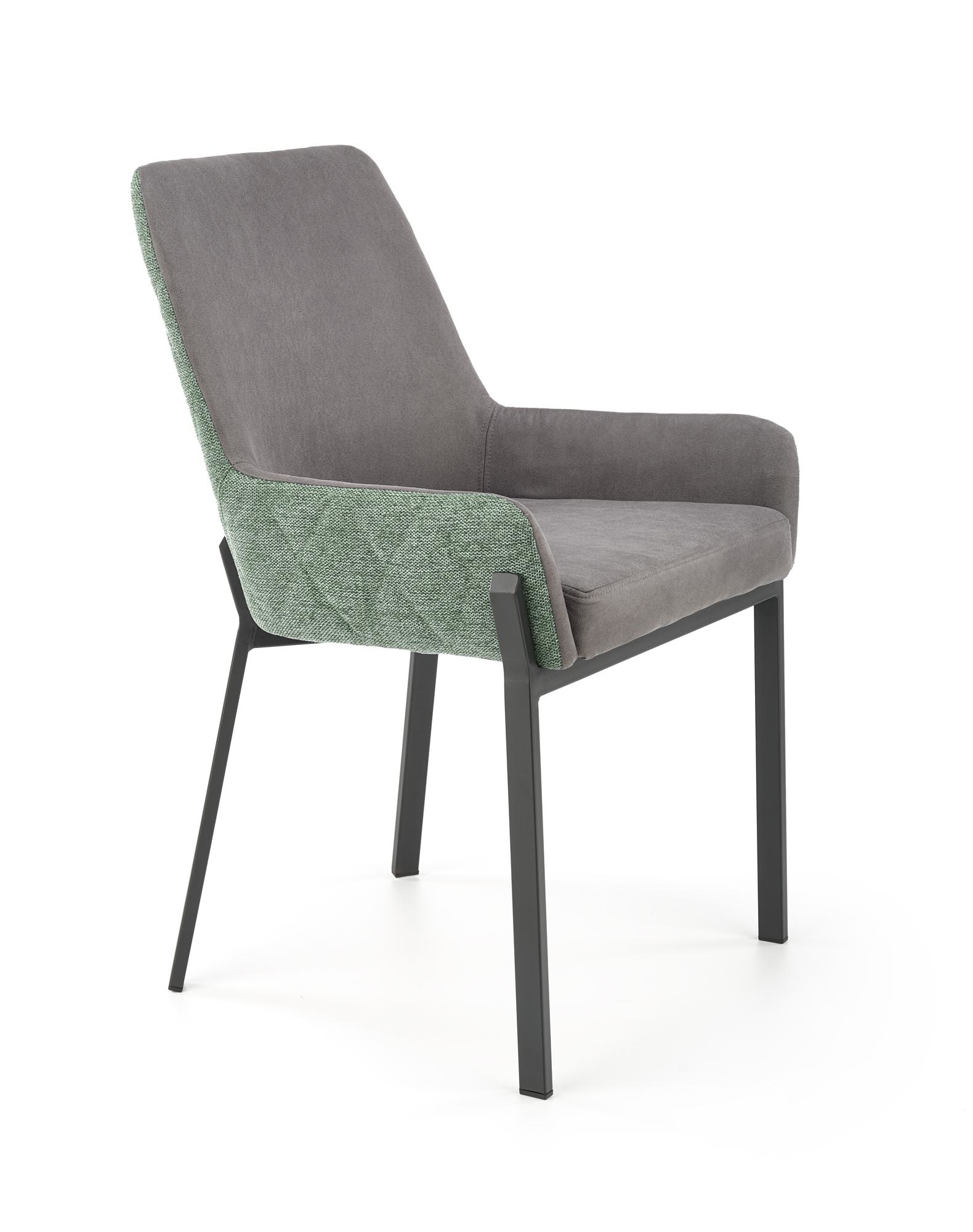 Eetkamerstoel - stof - 55x86x54 cm - groen zwart