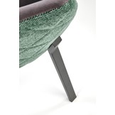 Eetkamerstoel - stof - 55x86x54 cm - groen zwart