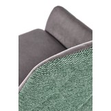 Eetkamerstoel - stof - 55x86x54 cm - groen zwart