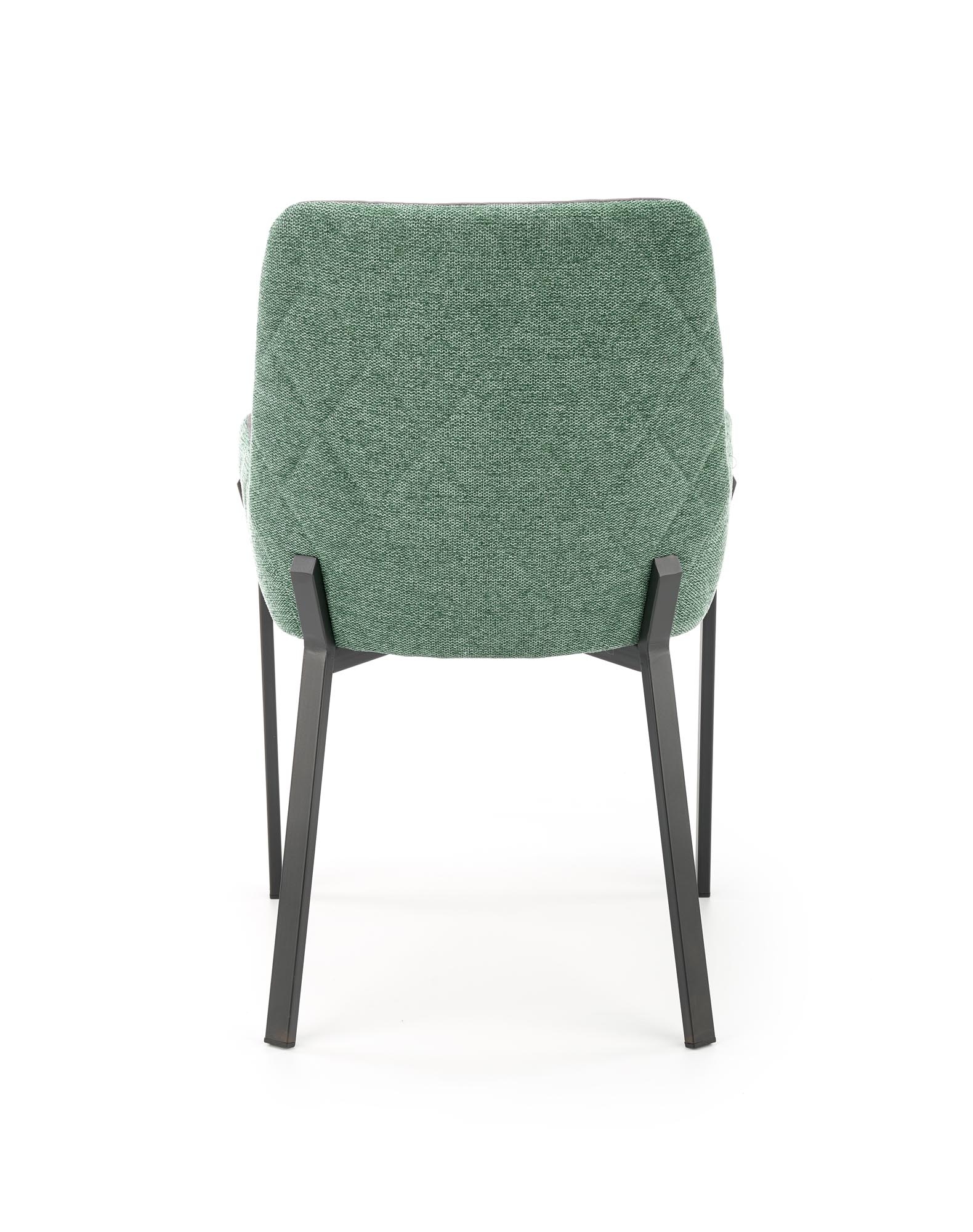 Eetkamerstoel - stof - 55x86x54 cm - groen zwart